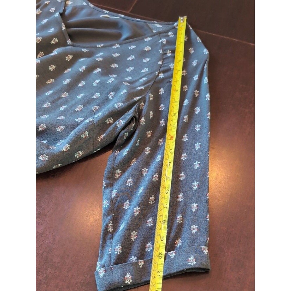 Garnet Hill | Bohemian Pocket Detail Dress | 12 | Gray & White - Picture 8 of 11